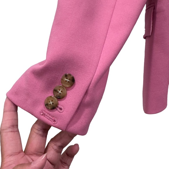 NWOT J. Crew Pink Barbiecore Double Breasted Lapel Blazer Jacket Sz 14 No Sz tag - Picture 8 of 11